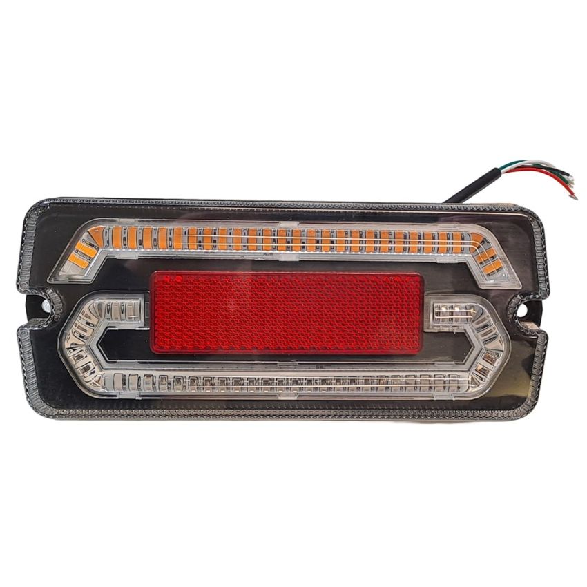 TrailerTek LED Tractor Light, 12/24V, Dynamic Indicator with Screw Base, 4-Function, Left-Hand Light