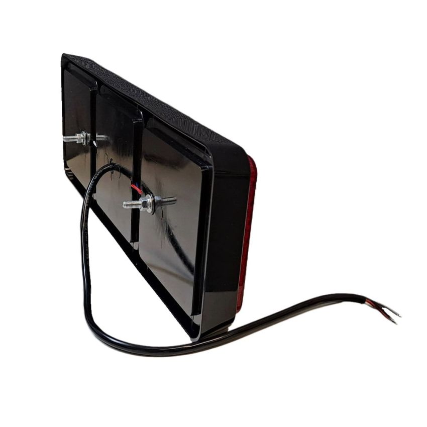 TrailerTek LED Truck Light Triple-Square, 4 Functions (Position/Brake/Direction/Reverse) 12-24V