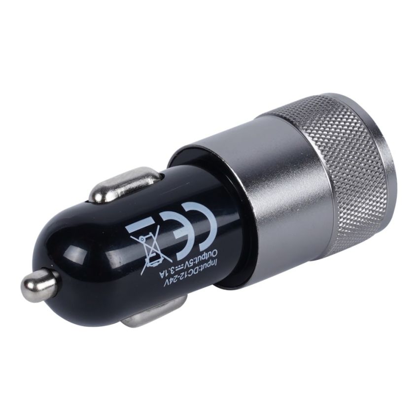 USB Car Charger, 2 USB Output, 5V1A & 5V2.1A
