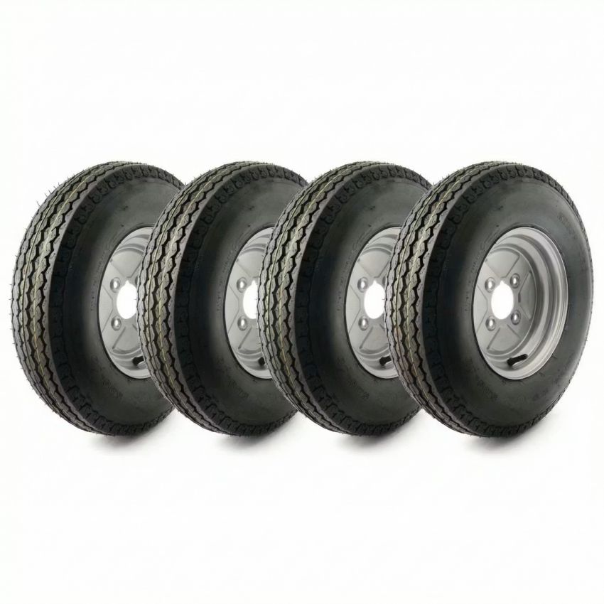 500-10 6ply, 4 PCD Wheel & tyre assembly bundle x4