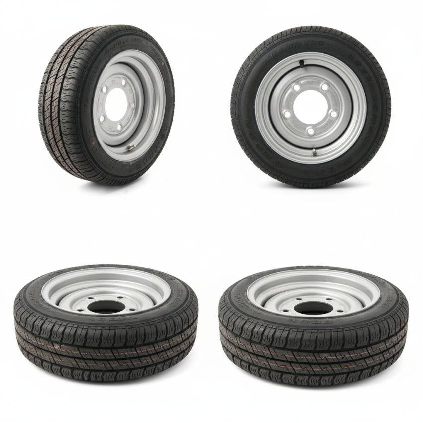 155/70 R12, 5 on 112mm. wheel & tyre combination-For Brian James-Bundle x4