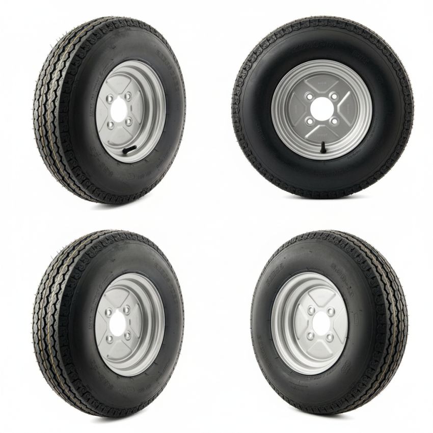 500x10, 8 Ply, 4 On 4 PCD Wheel And Tyre Assembly bundle x4