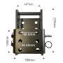 Height Adjuster c/w Drop Plate - 2 Pin Hitch Black