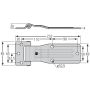 Stainless Steel Raised Blade Door Hinge - 232mm x 69mm