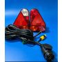 Bulb Trailer Light Kit, Screw Base with 5-Pin Quick Plug, x1 LT23L And x1 LT23R Lights, 8M cable from plug to lights