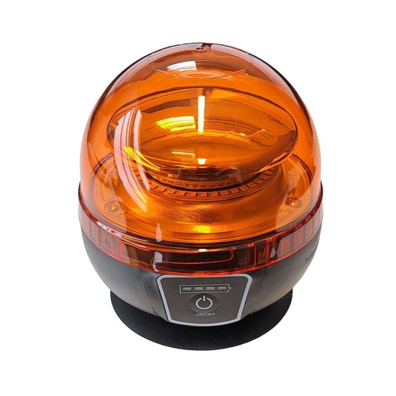 LED Rechargeable Warning Light, Enhanced Magnetic Base With Sucker