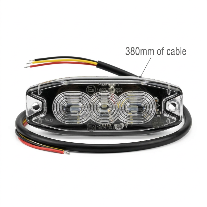 TRAILERTEK  DC12-24V, CLEAR LENS WITH RED LED, FOG LIGHT, SCREW BASE WITH CABLE