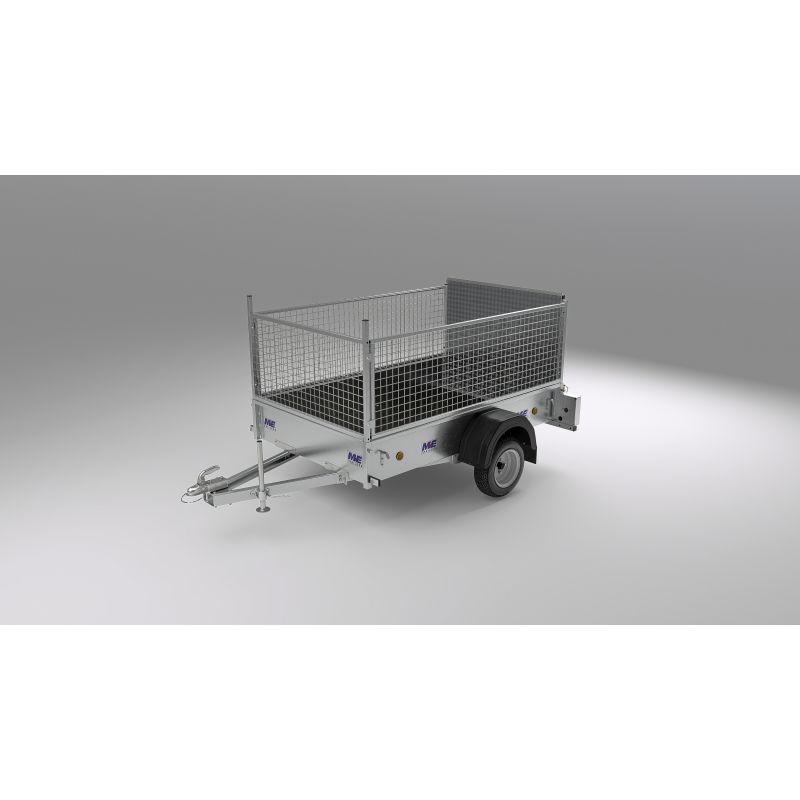Meredith and Eyre 750kg Unbraked Trailer - (6'6x4' Wide) With loading ramp and mesh sides