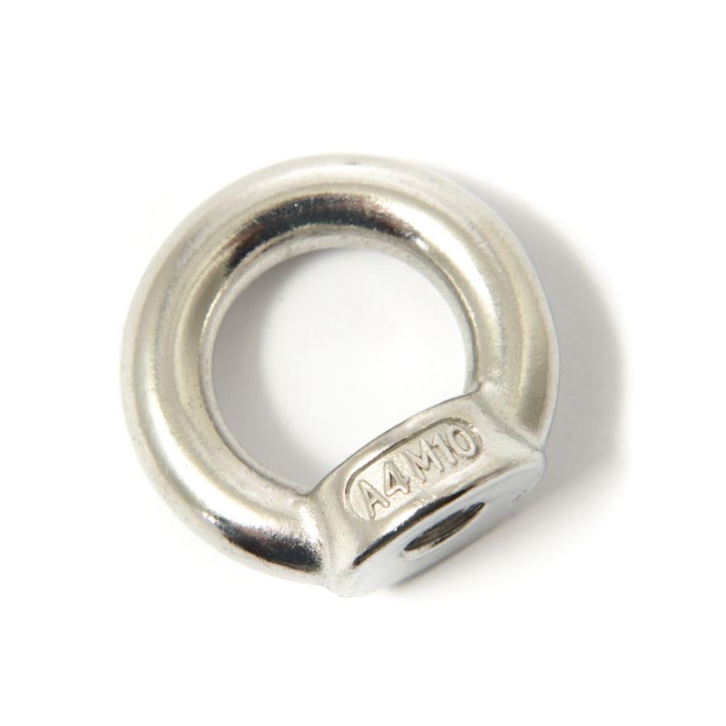 Stainless eye nut M10, 25mm dia.