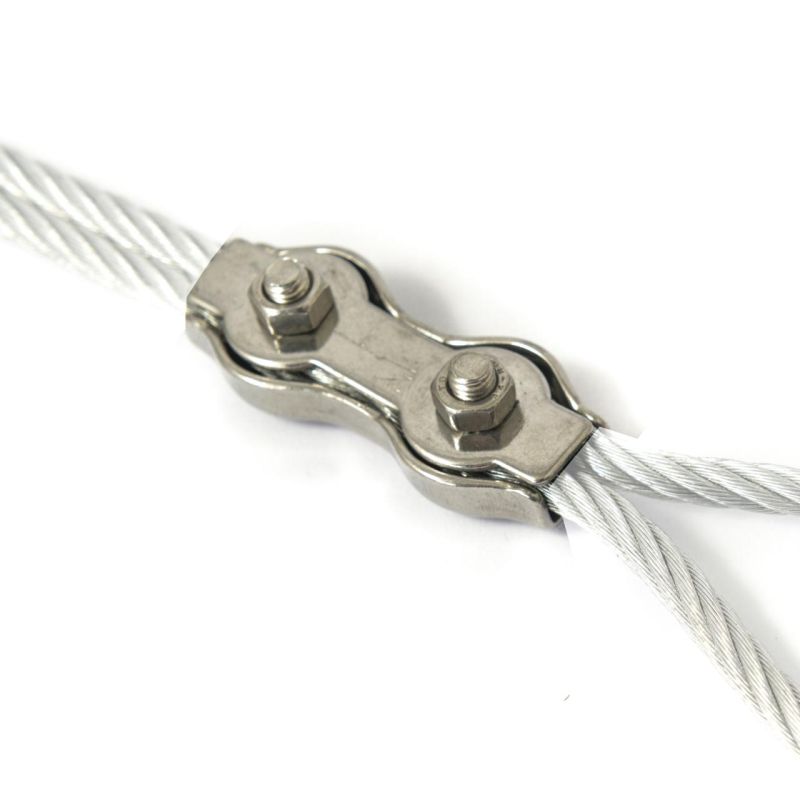 Stainless Duplex wire rope grip 5mm. cable