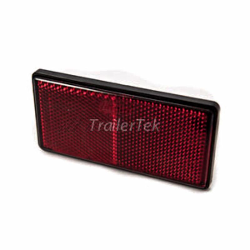 Radex Rectangular Red Reflector With PVC Backing