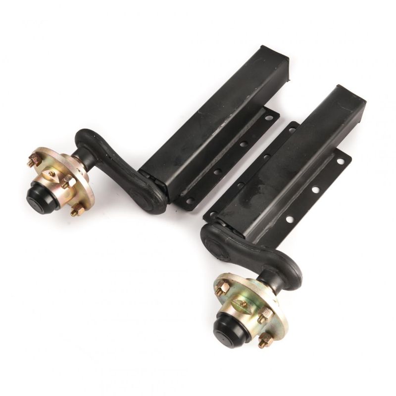 Peak 750 kg. standard suspension units with cast hubs fitted, 4 studs on 4