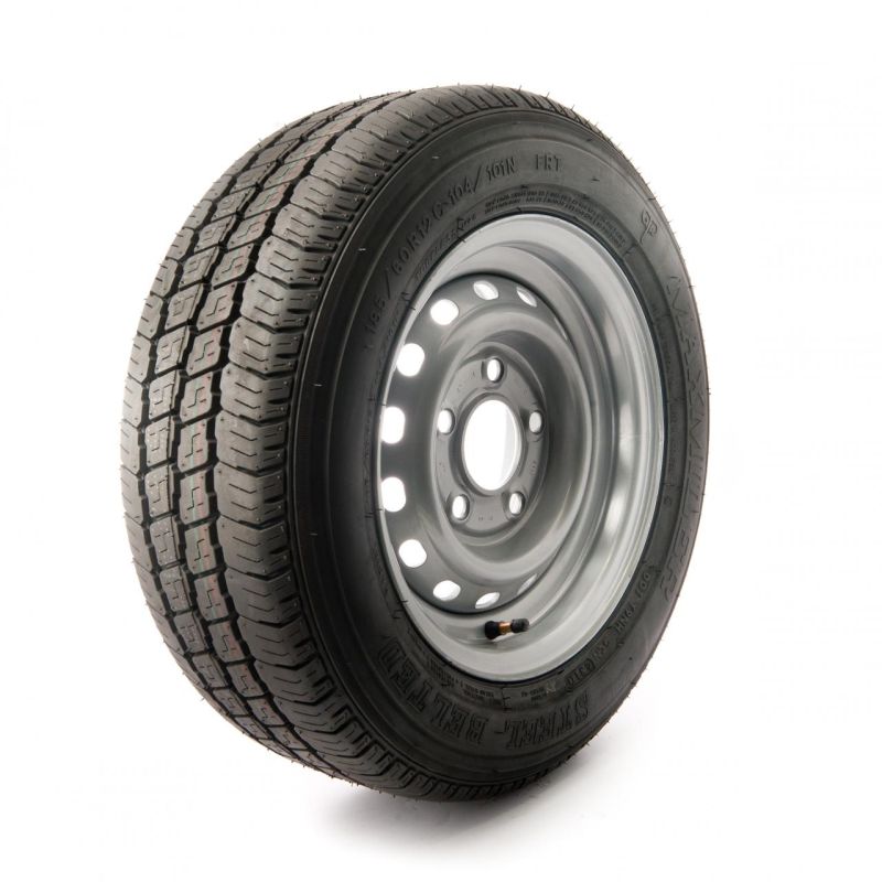 185/60 R12C, 5 on 112mm. PCD wheel assembly