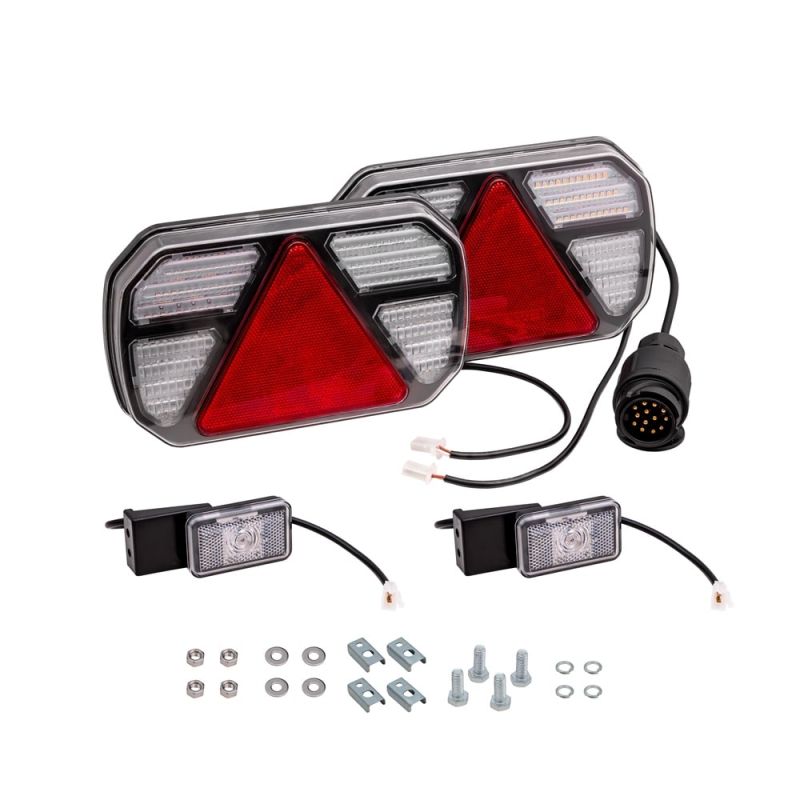 TrailerTek LED Trailer Light Kit With 2 Lights, 2 Side Markers & Wiring Harness