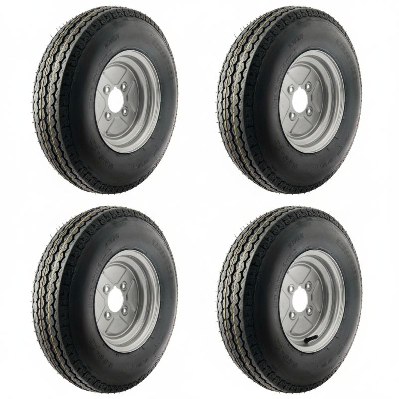 500-10 4ply, 4 PCD Wheel & tyre assembly bundle x4