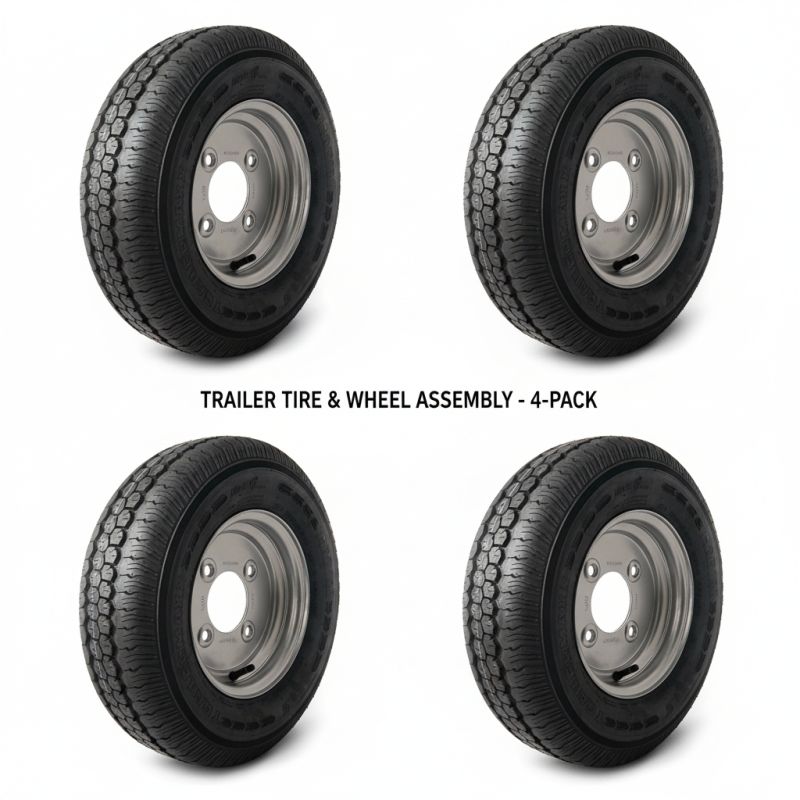 145/80 R10, 4ply, 115mm. PCD wheel & tyre assembly bundle x4