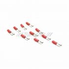 Spade connectors, female, pack of 10