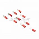 Spade connectors, male, pack of 10