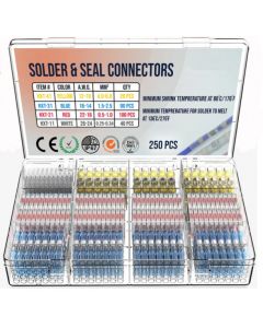 Connector Wire Kit Heat Solder Seal 250pcs