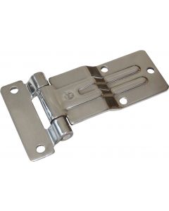 DOOR HINGE RAISED BLADE L173mm x W62mm UN-BUSHED 304G POLISHED STAINLESS STEEL