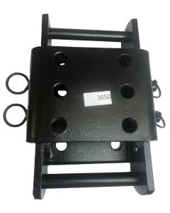 Height Adjuster c/w Drop Plate - 2 Pin Hitch Black