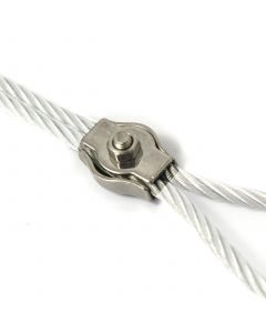 Stainless Simplex wire rope grip 5mm. cable