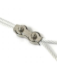 Stainless Duplex wire rope grip 5mm. cable