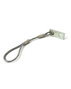 Safety cable with mounting bracket, 6mm. dia.