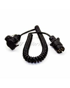 7-pin curly extension lead 2.5m. long