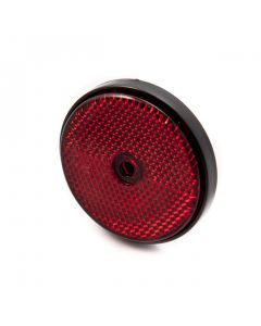 Reflector, round, red, screw on