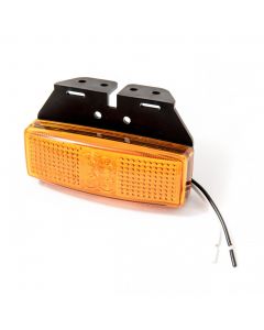 LED Autolamps 1491AM amber side marker lamp & bracket, 12v-24v