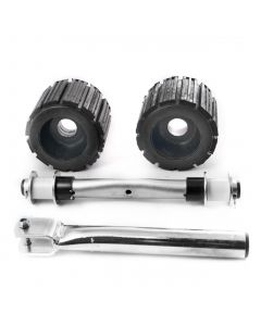Ribbed roller set with straight shaft and stem
