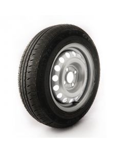 145/80 R13, 4 ply, 4J, 4 on 100mm. wheel assembly