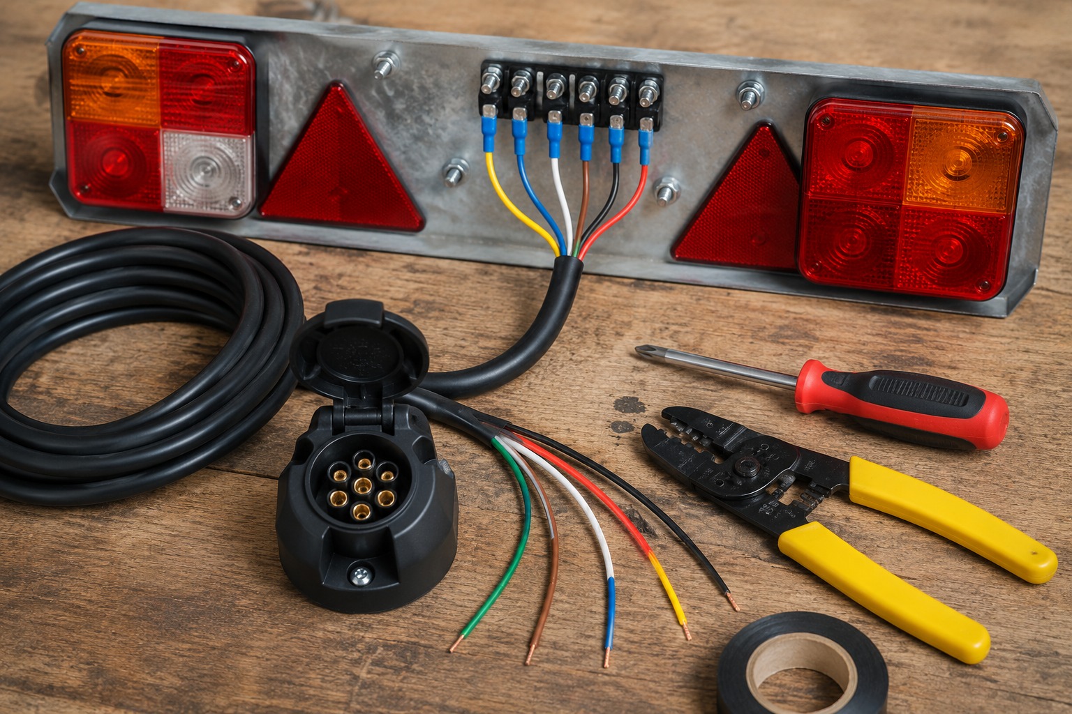 How to wire a trailer light board
